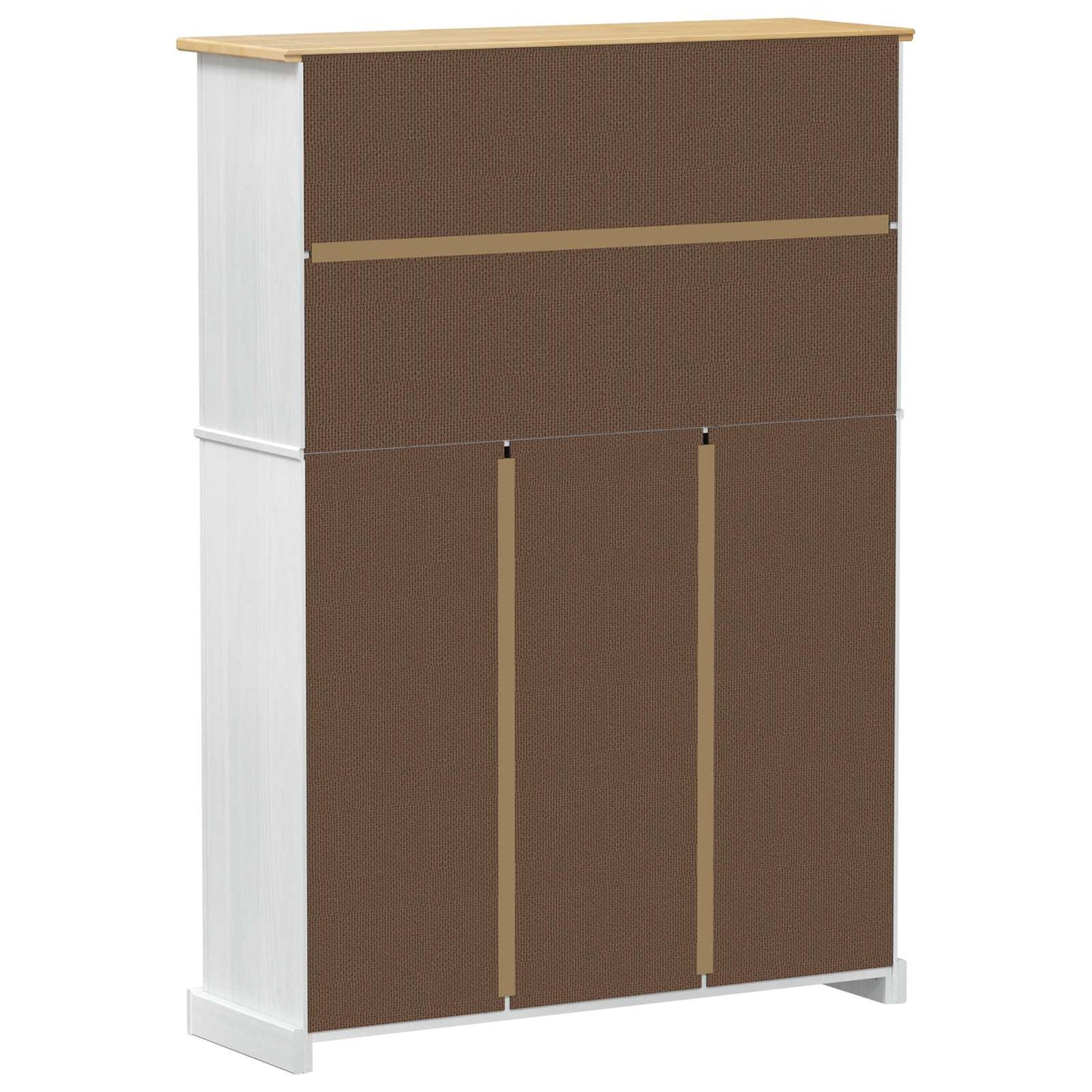 Sko skab med hylde Corona Hvid 99 x 32 x 138 cm Massiv fyrretræ