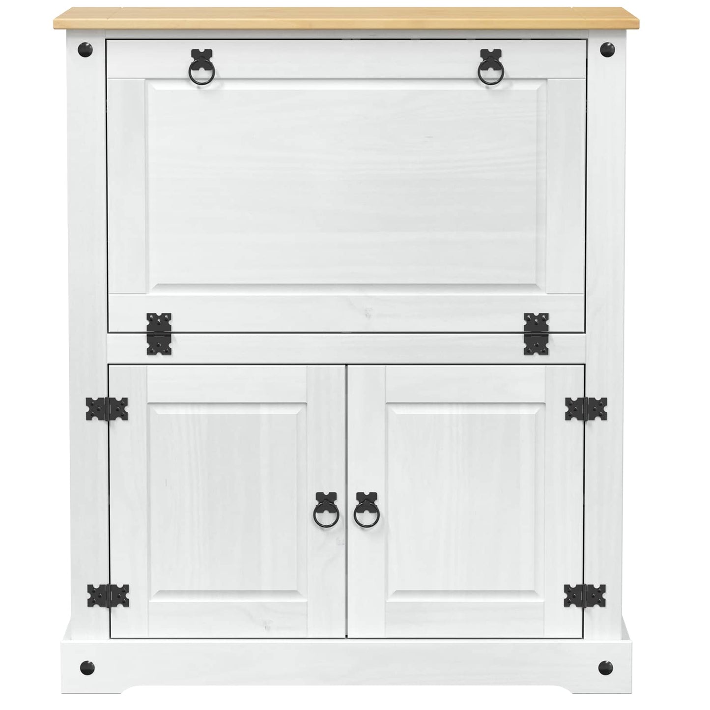 Vinskab Hvid 97 x 45 x 114 cm Massiv fyrretræ