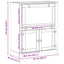 Vinskab Hvid 97 x 45 x 114 cm Massiv fyrretræ