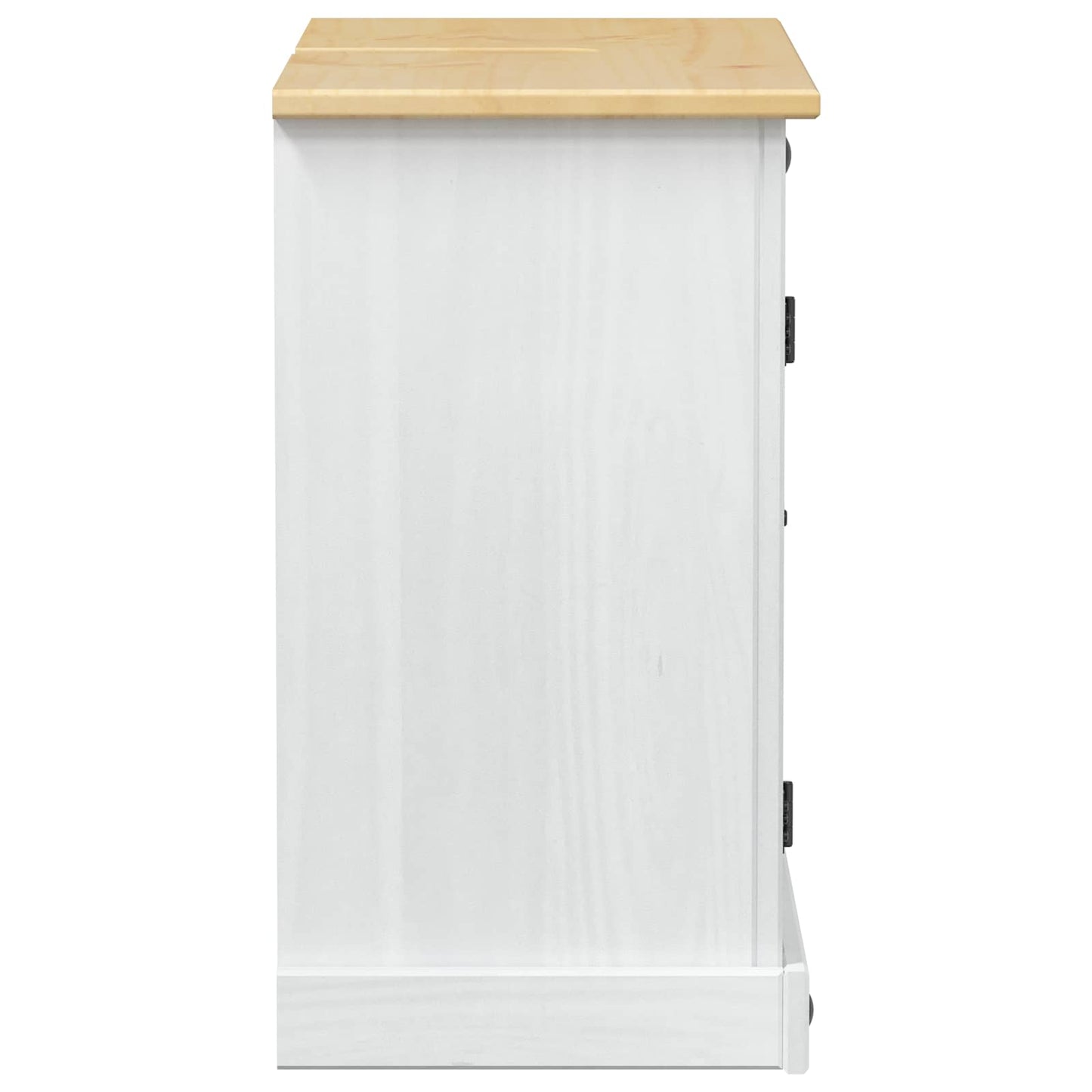 Vaskeskab med hylde Hvid 73 x 33 x 60 cm Massiv fyrretræ