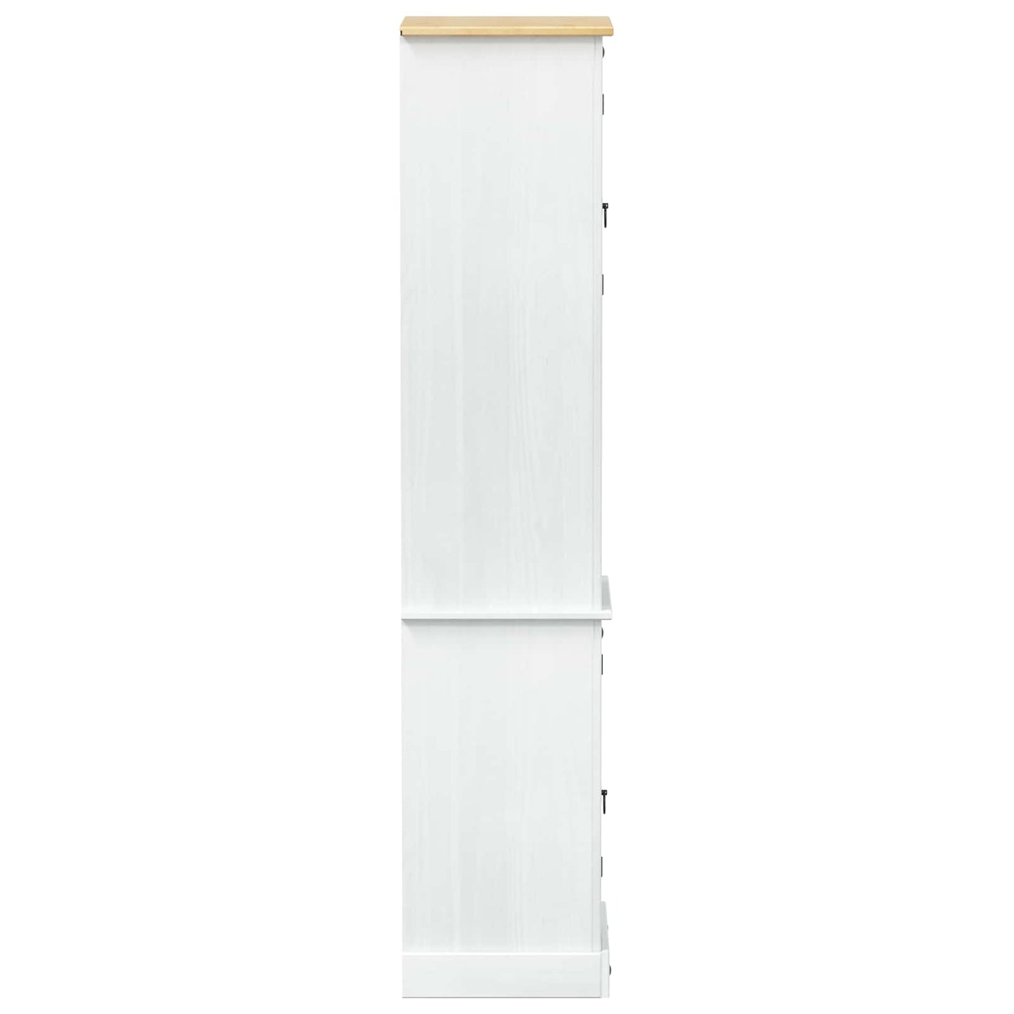 Badeværelsesskab med dør Hvid 50 x 40 x 185 cm Massiv fyrretræ