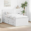 Daybed med skuffe Hvid og sort 75 x 190 cm Konstrueret træ