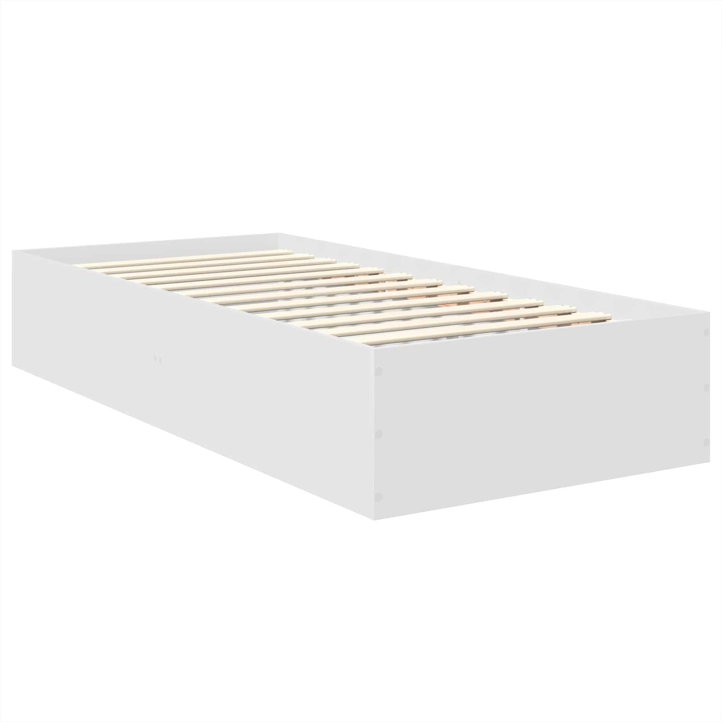 Sengestel med hovedgærde Hvid 90 x 190 cm Konstrueret træ