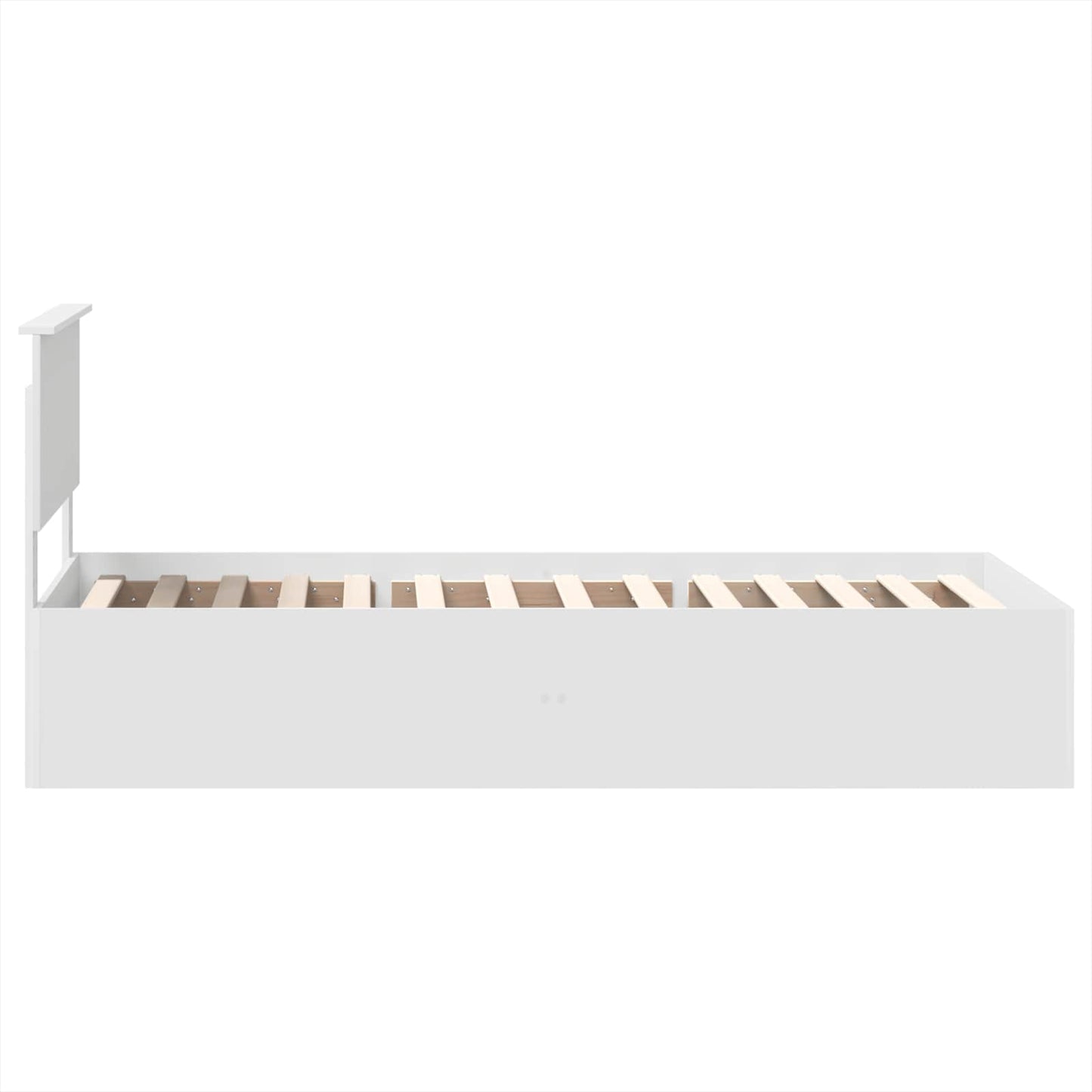 Sengestel med hovedgærde Hvid 90 x 190 cm Konstrueret træ