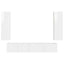 TV-møbelsæt Vægmonteret 3 pcs Høj gloss hvid Konstrueret træ