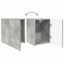 TV-møbelsæt Vægmonteret 4 pcs Beton Grå Konstrueret træ