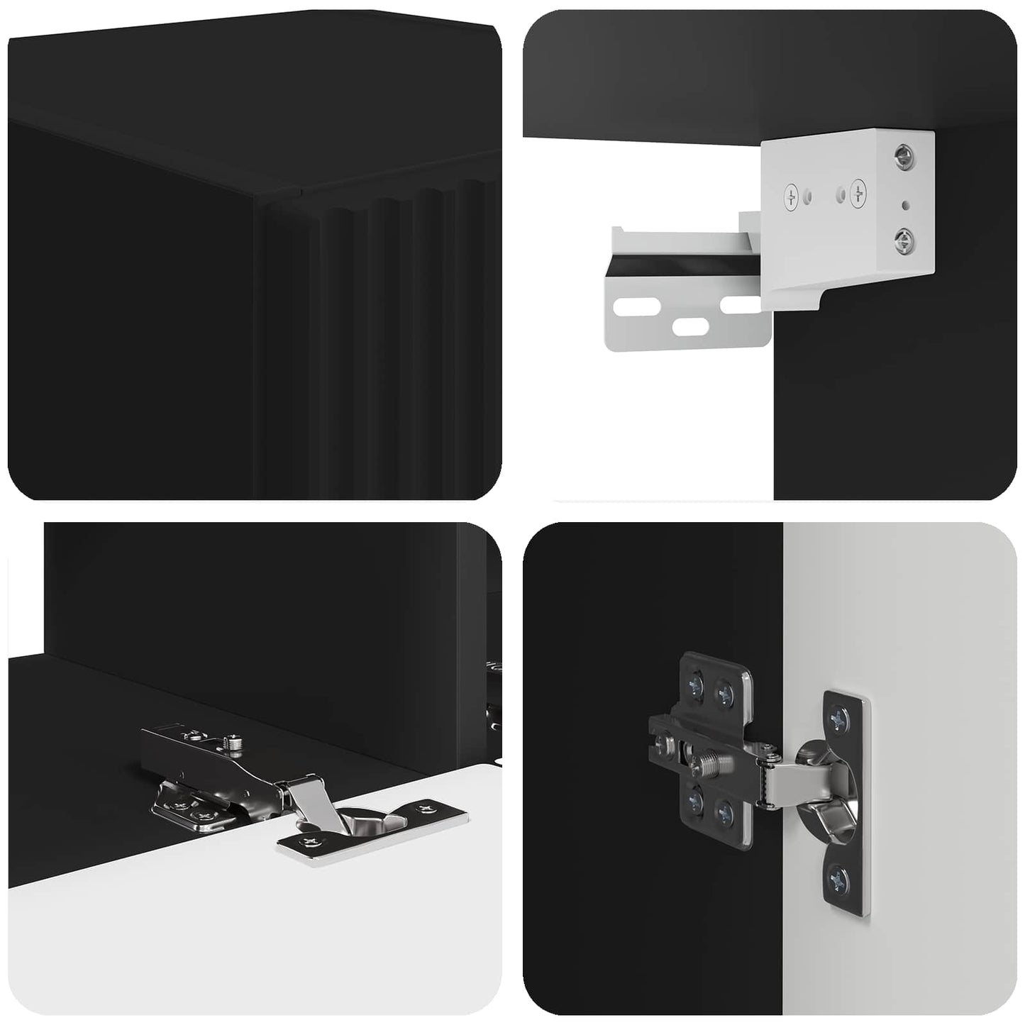 TV-skab 8 stk. Sort