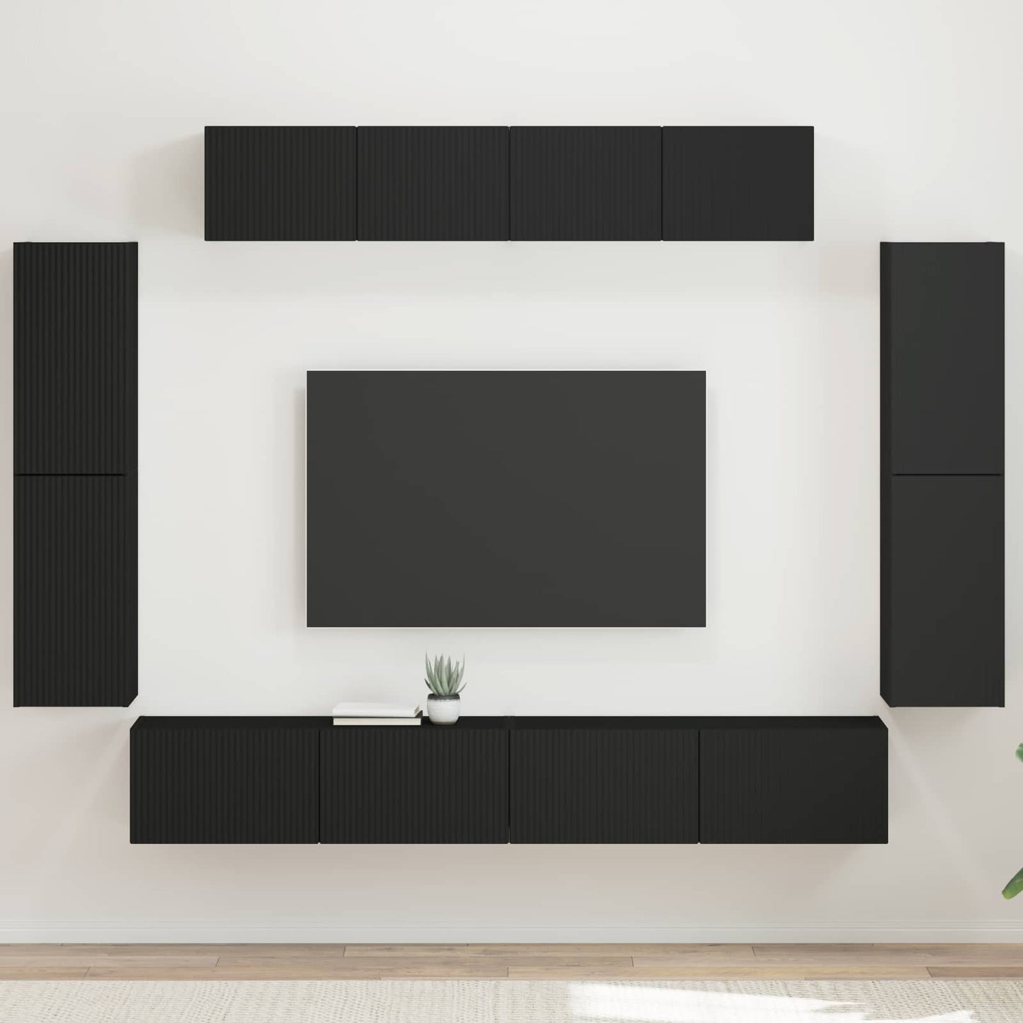 TV-skab 8 stk. Sort