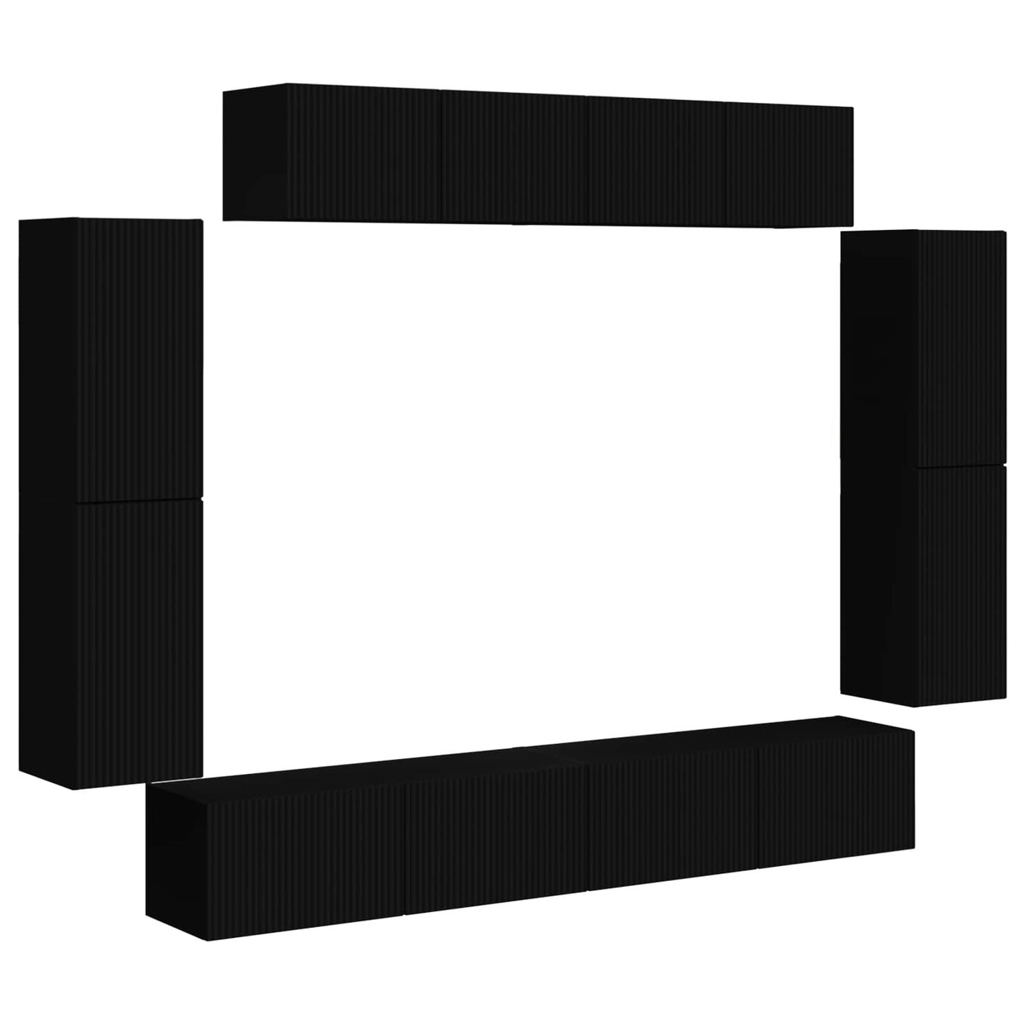 TV-skab 8 stk. Sort