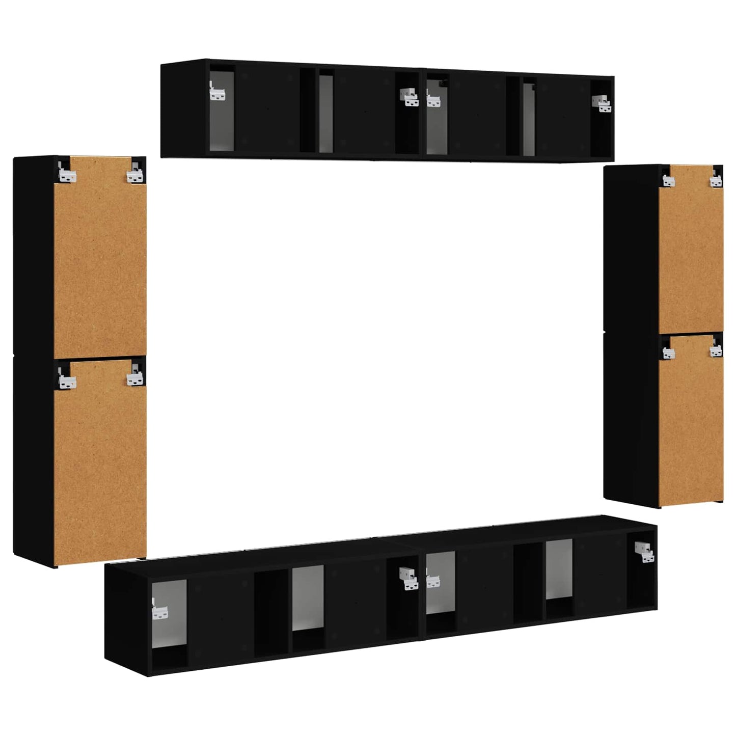 TV-skab 8 stk. Sort