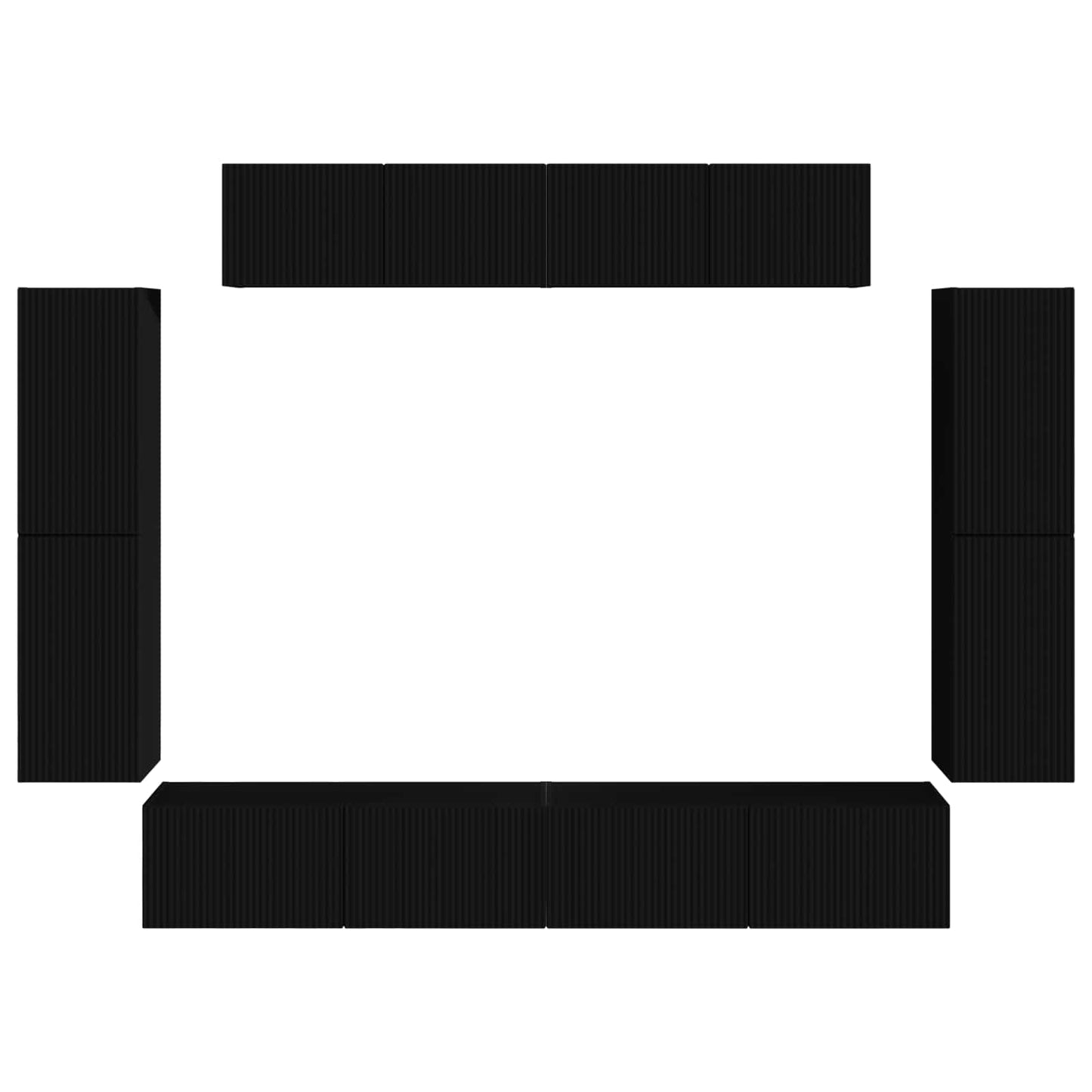 TV-skab 8 stk. Sort