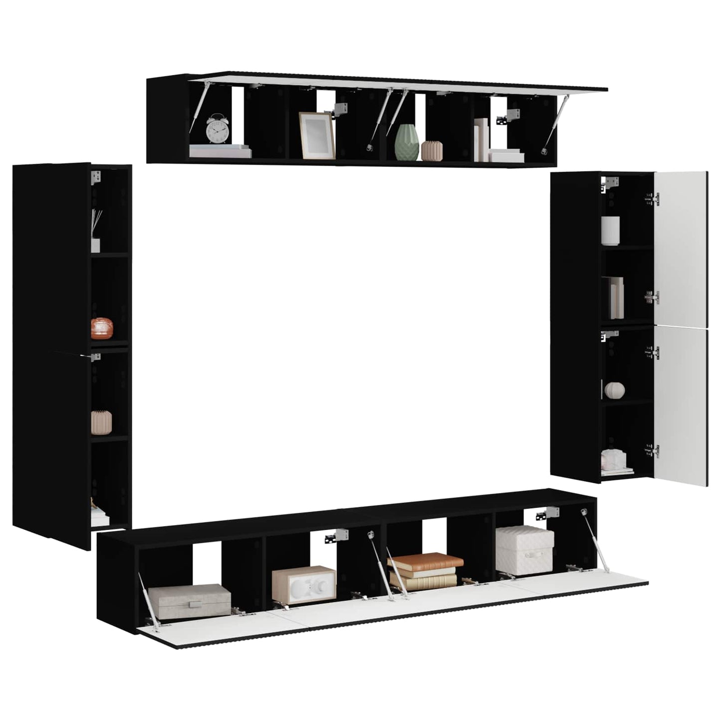TV-skab 8 stk. Sort