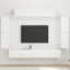 TV-skab 8 pcs Høj gloss hvid
