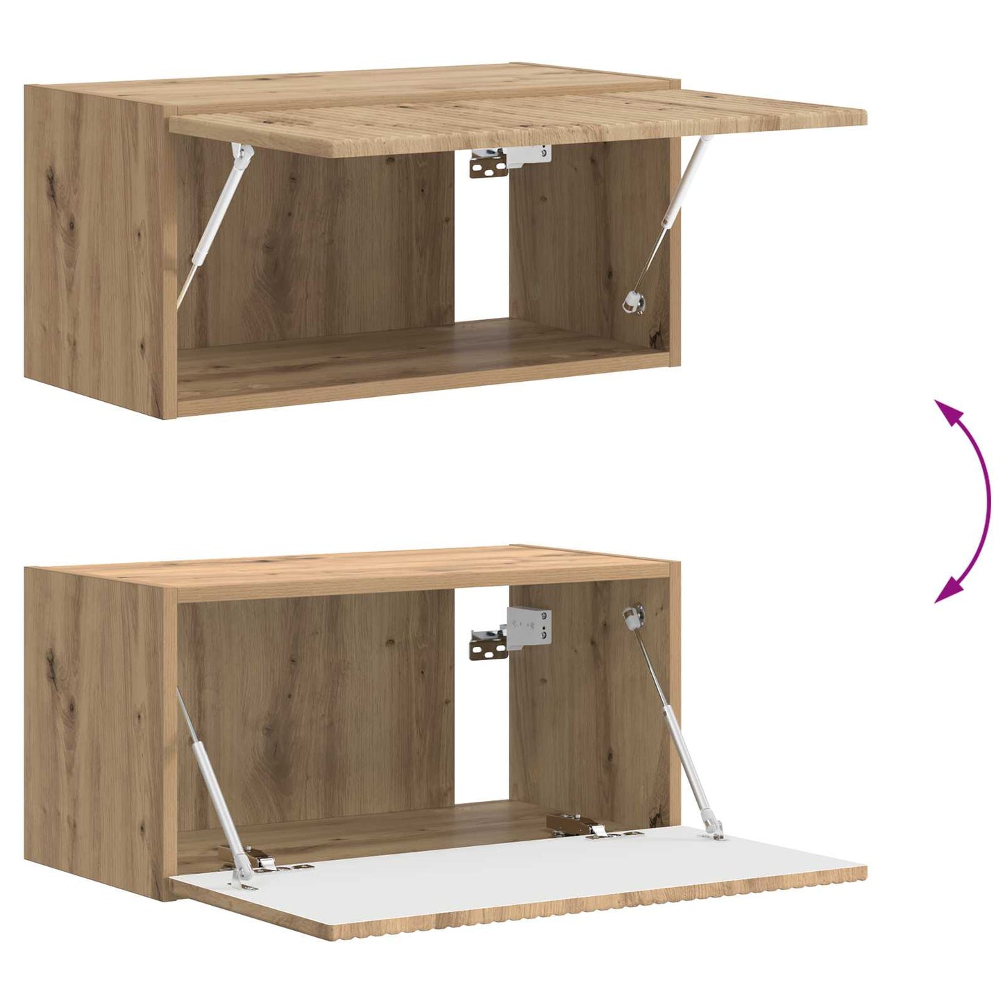 TV-møbelsæt 4 pcs Artisan Egetræ Konstrueret træ