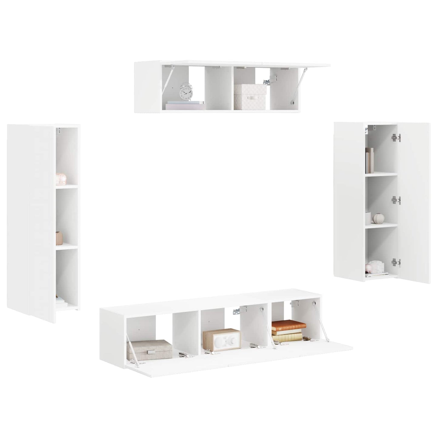 TV-skab 5 stk. Hvid
