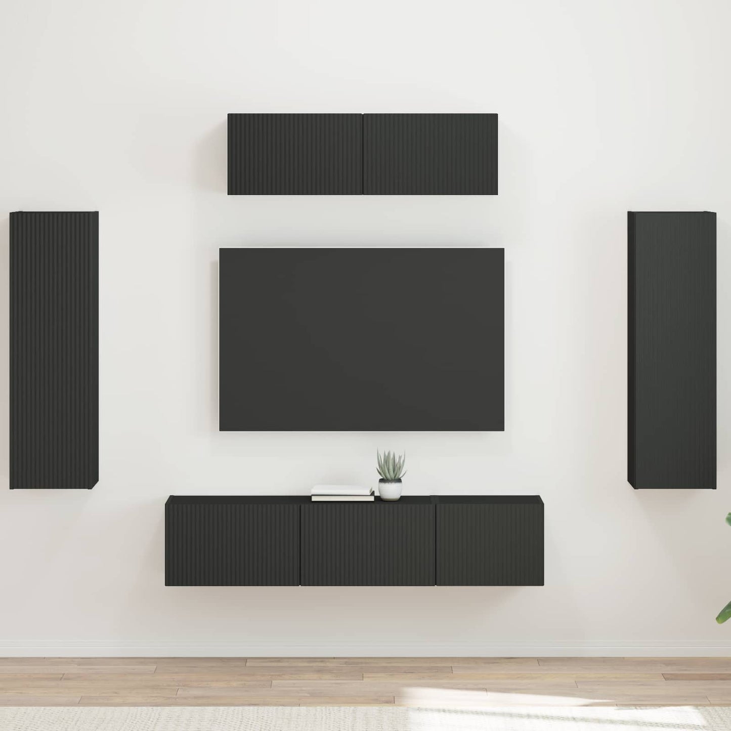 TV-skab 5 stk. Sort