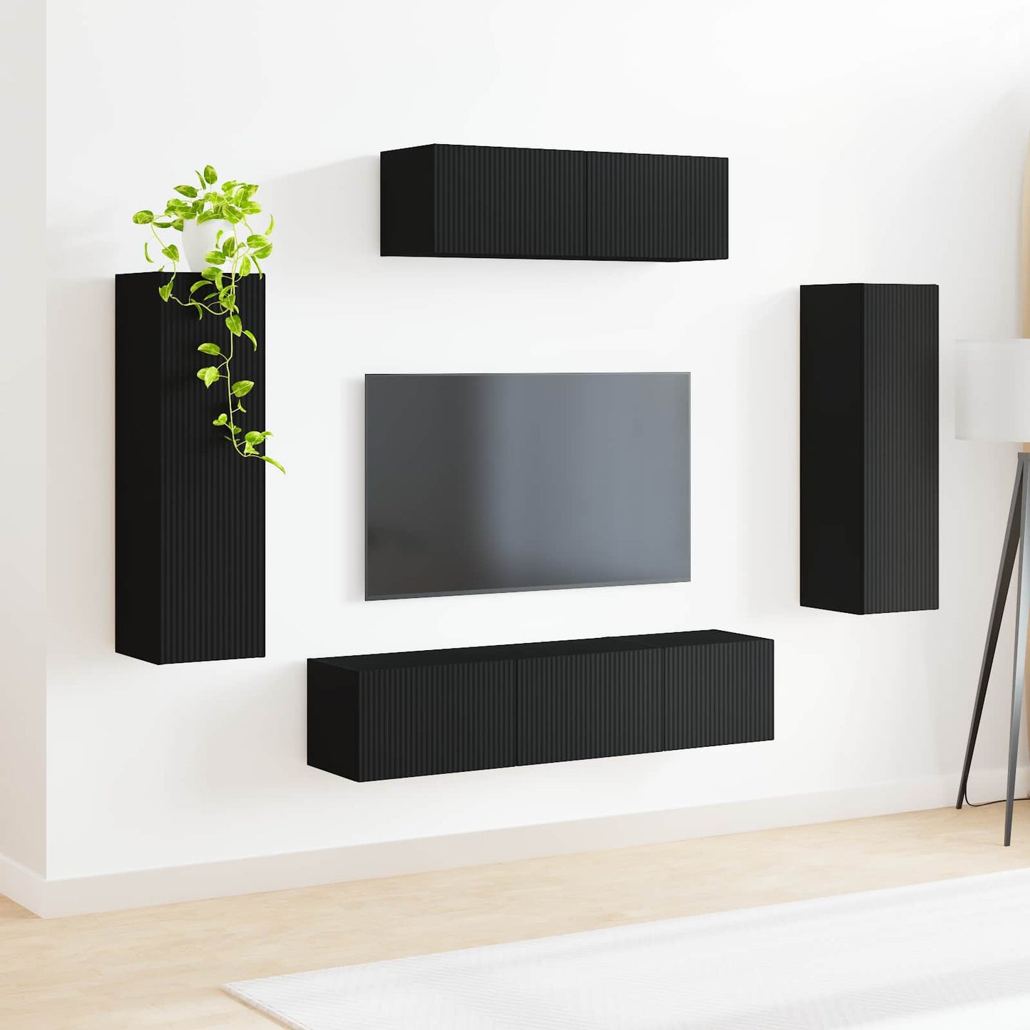 TV-skab 5 stk. Sort