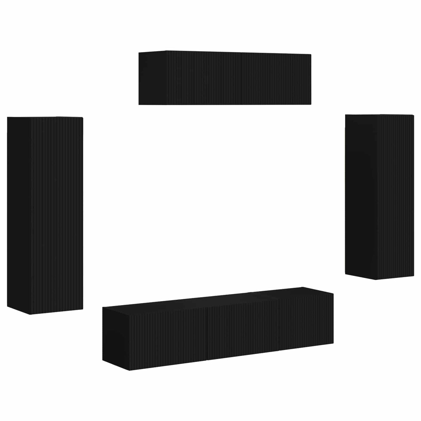 TV-skab 5 stk. Sort