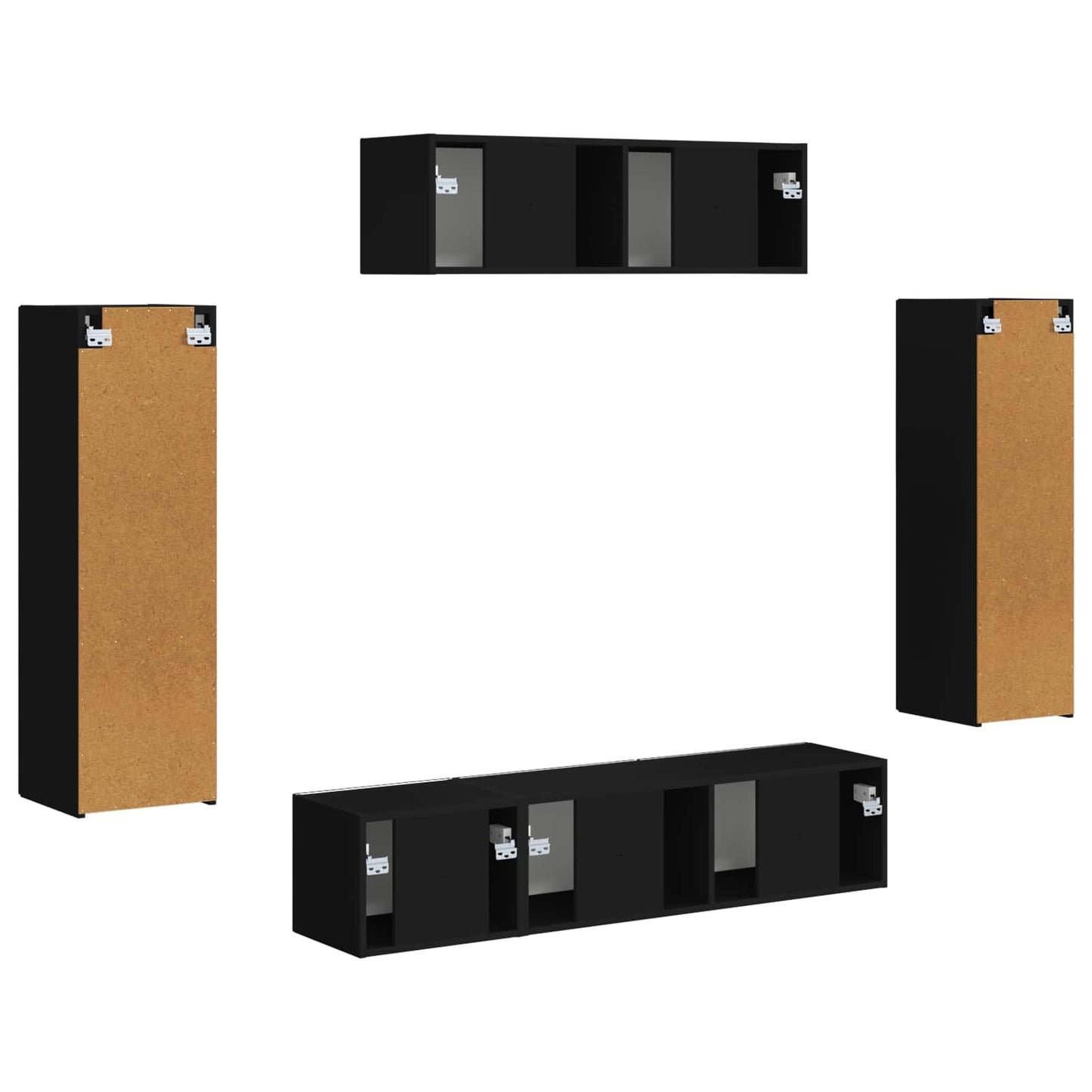 TV-skab 5 stk. Sort