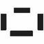 TV-skab 5 stk. Sort