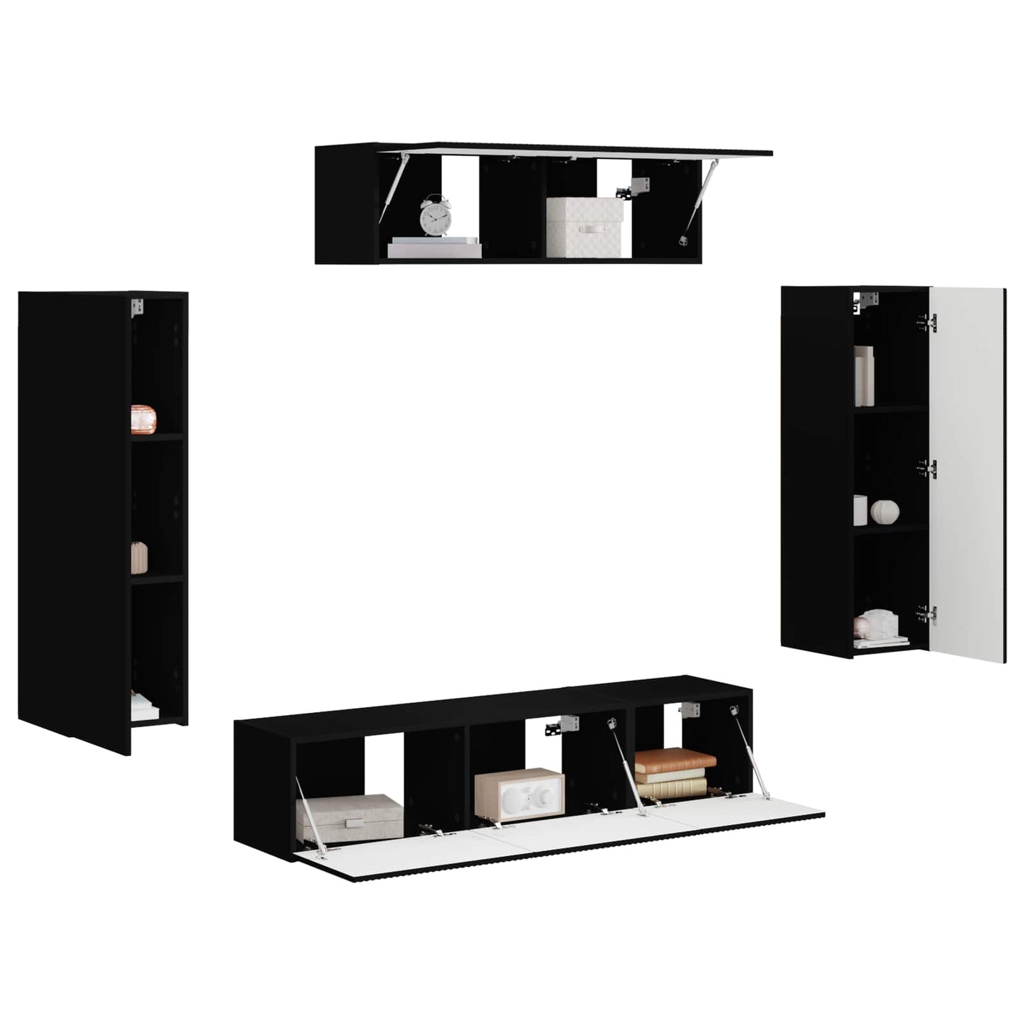 TV-skab 5 stk. Sort