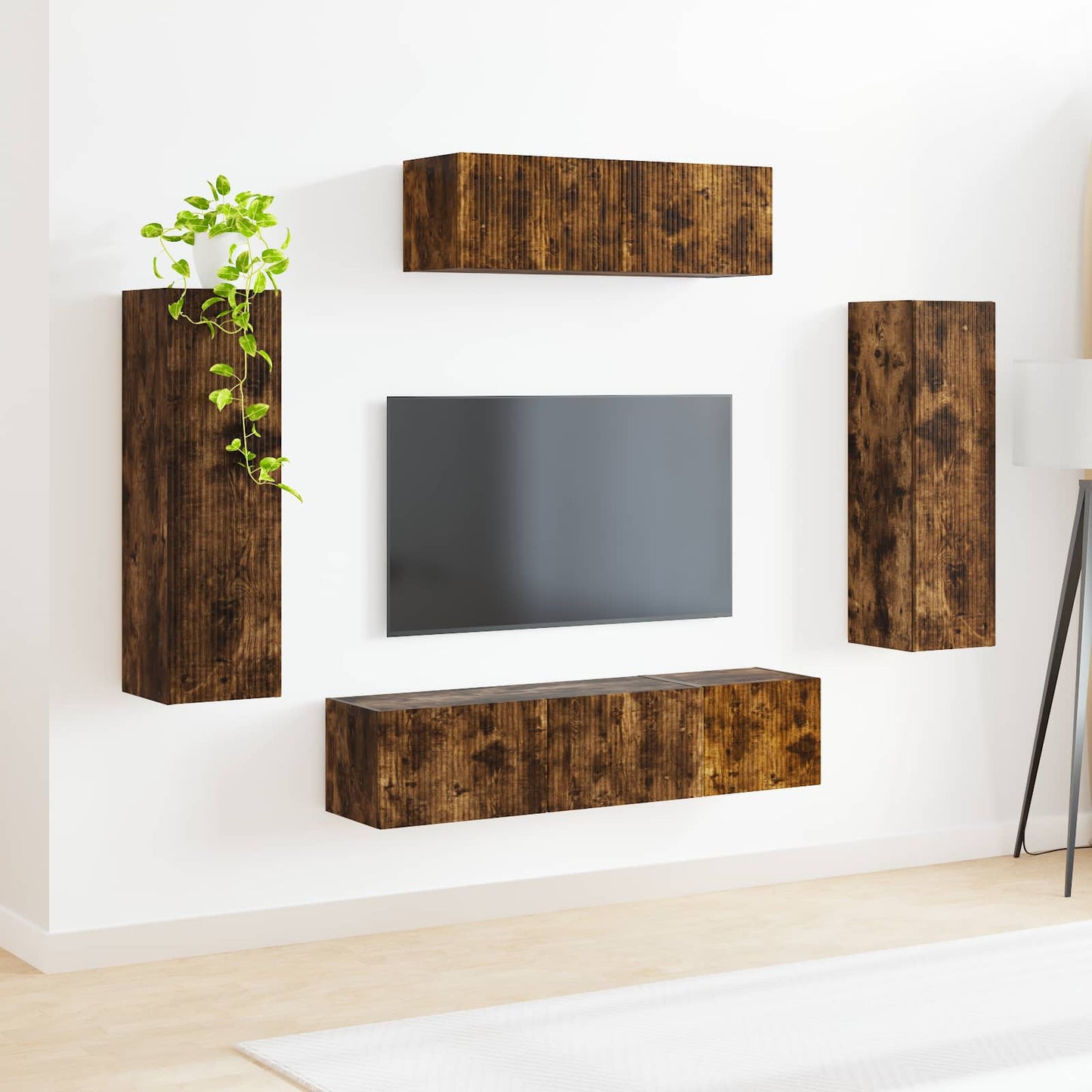 TV-skab 5 pcs Røget eg