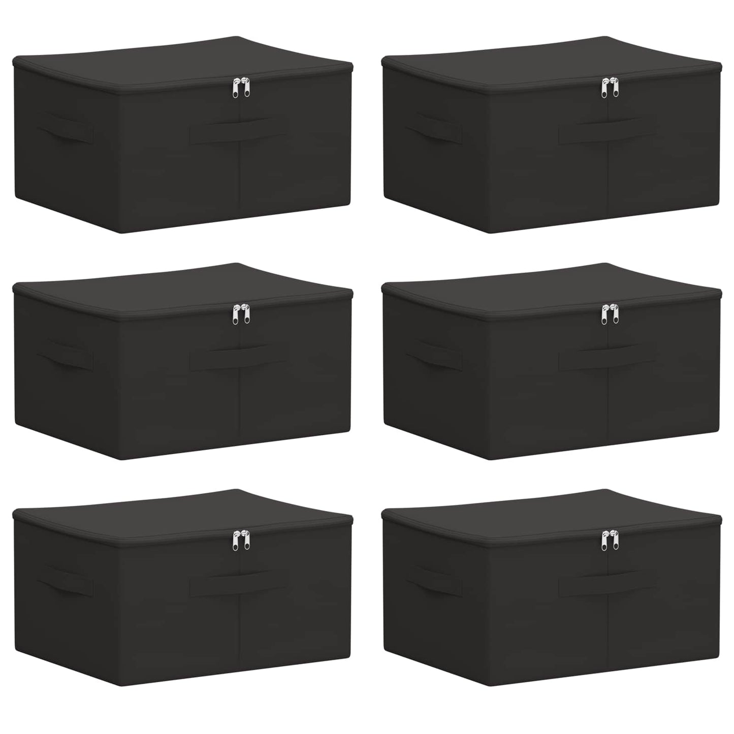 Opbevaringskasse 6 pcs Antracit 43 x 34 x 23 cm Ikke-vævet stof