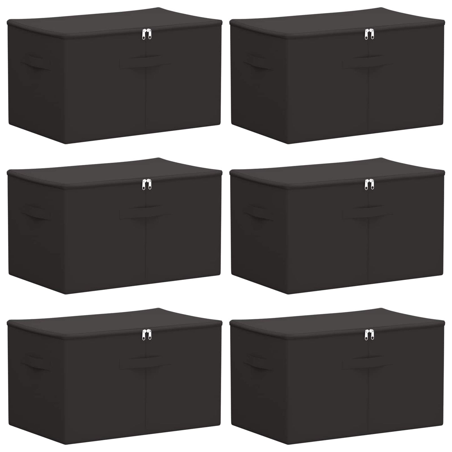 Opbevaringskasse 6 pcs Antracit 55 x 35 x 32 cm Ikke-vævet stof