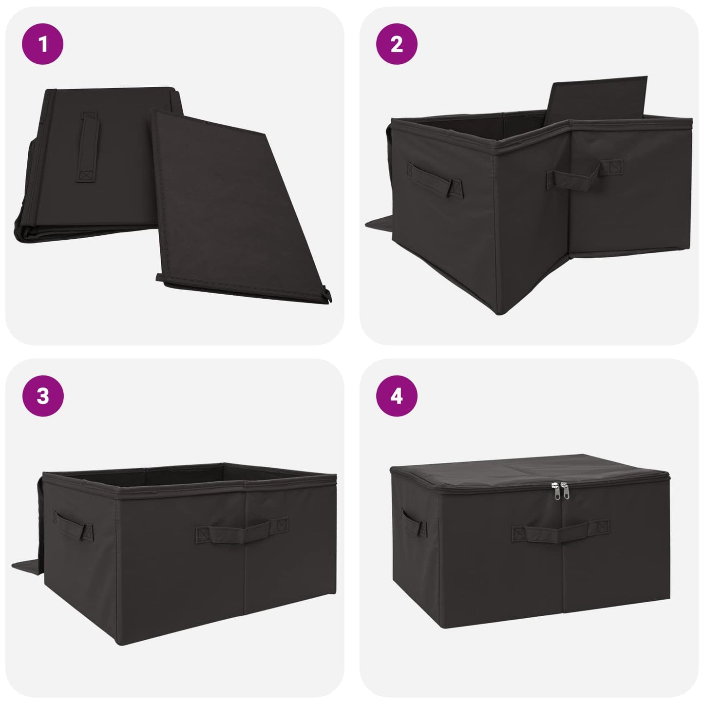 Opbevaringskasse 24 stk. Ikke-vævet stof 60 x 43 x 35 cm 90,3 L