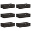 Opbevaringskasse 6 pcs Antracit 70 x 40 x 18 cm Ikke-vævet stof