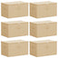 Opbevaringskasse 6 pcs Cremefarvet 55 x 35 x 32 cm