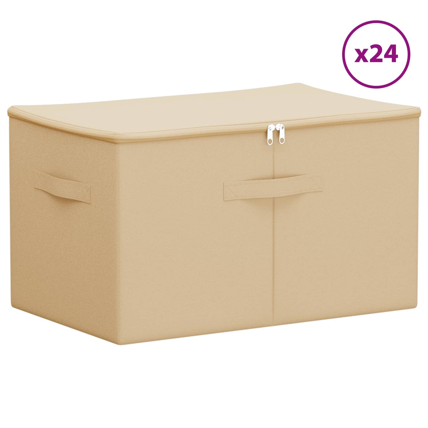 Opbevaringskasse 24 stk. Ikke-vævet stof 60 x 43 x 35 cm 90,3 L