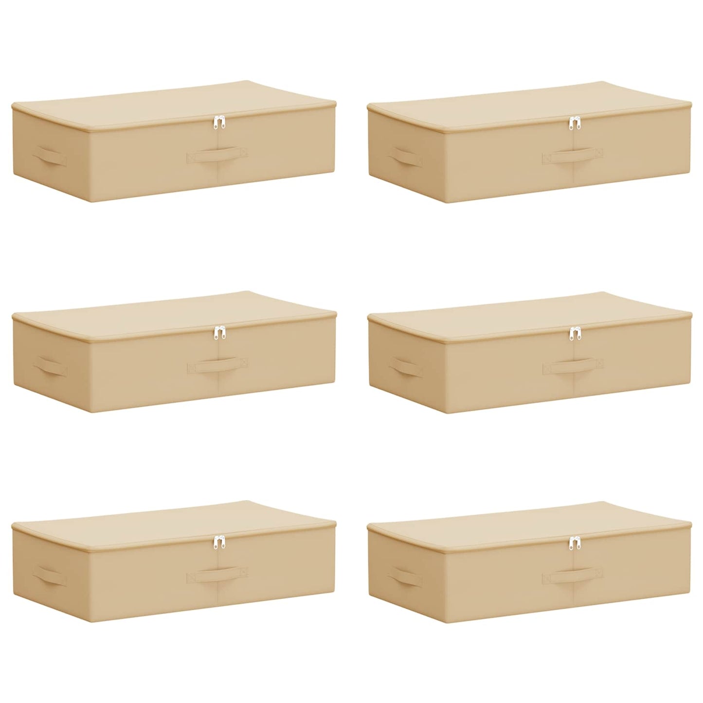 Opbevaringskasse 6 pcs Cremefarvet 70 x 40 x 18 cm