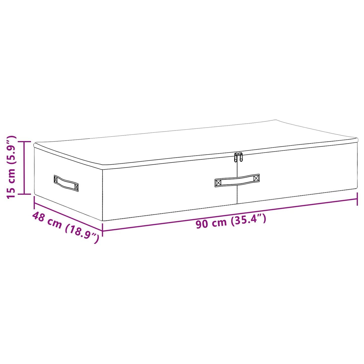 Opbevaringskasse 6 pcs Cremefarvet 90 x 48 x 15 cm