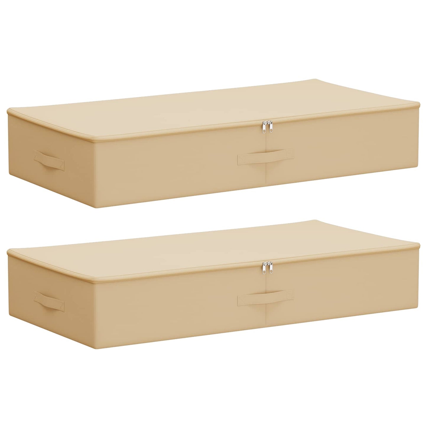 Opbevaringskasse 2 pcs Cremefarvet 100 x 50 x 18 cm