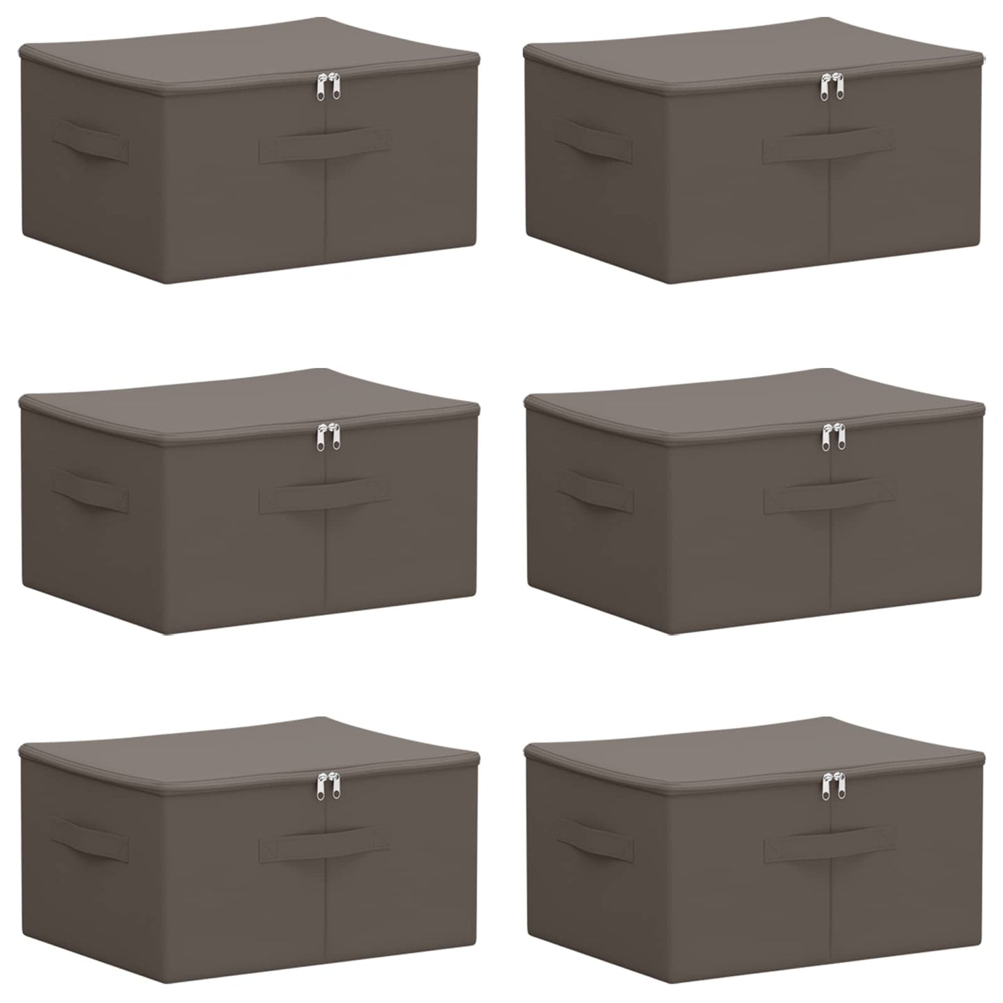 Opbevaringskasse 6 pcs Grå 43 x 34 x 23 cm Ikke-vævet stof
