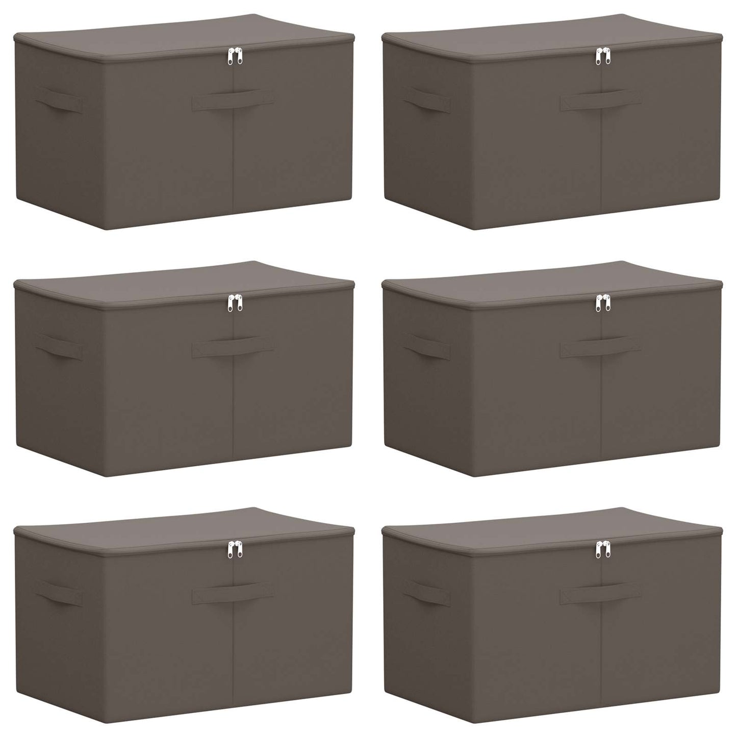 Opbevaringskasse 6 pcs Grå 60 x 43 x 35 cm Ikke-vævet stof