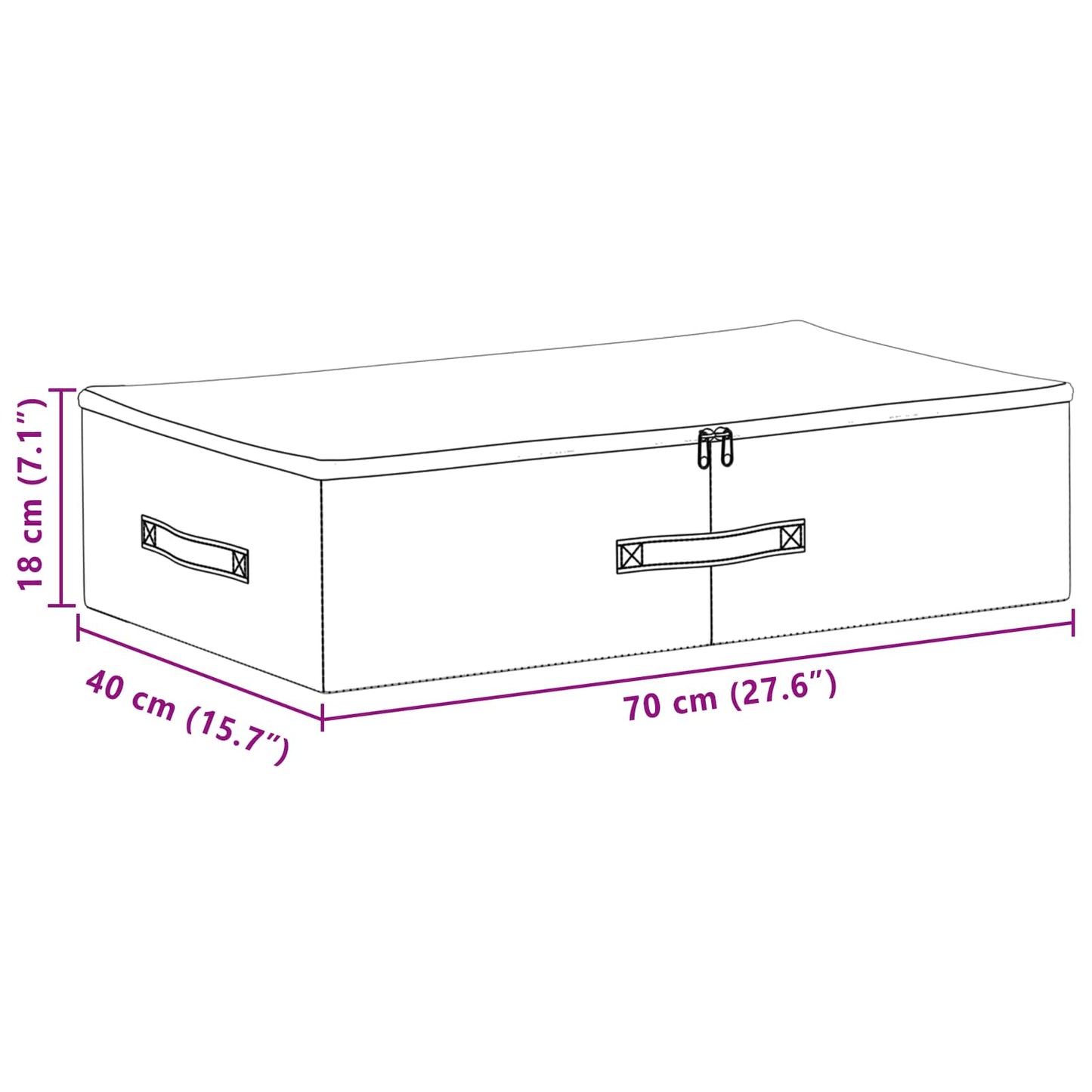 Opbevaringskasse 6 pcs Grå 70 x 40 x 18 cm Ikke-vævet stof