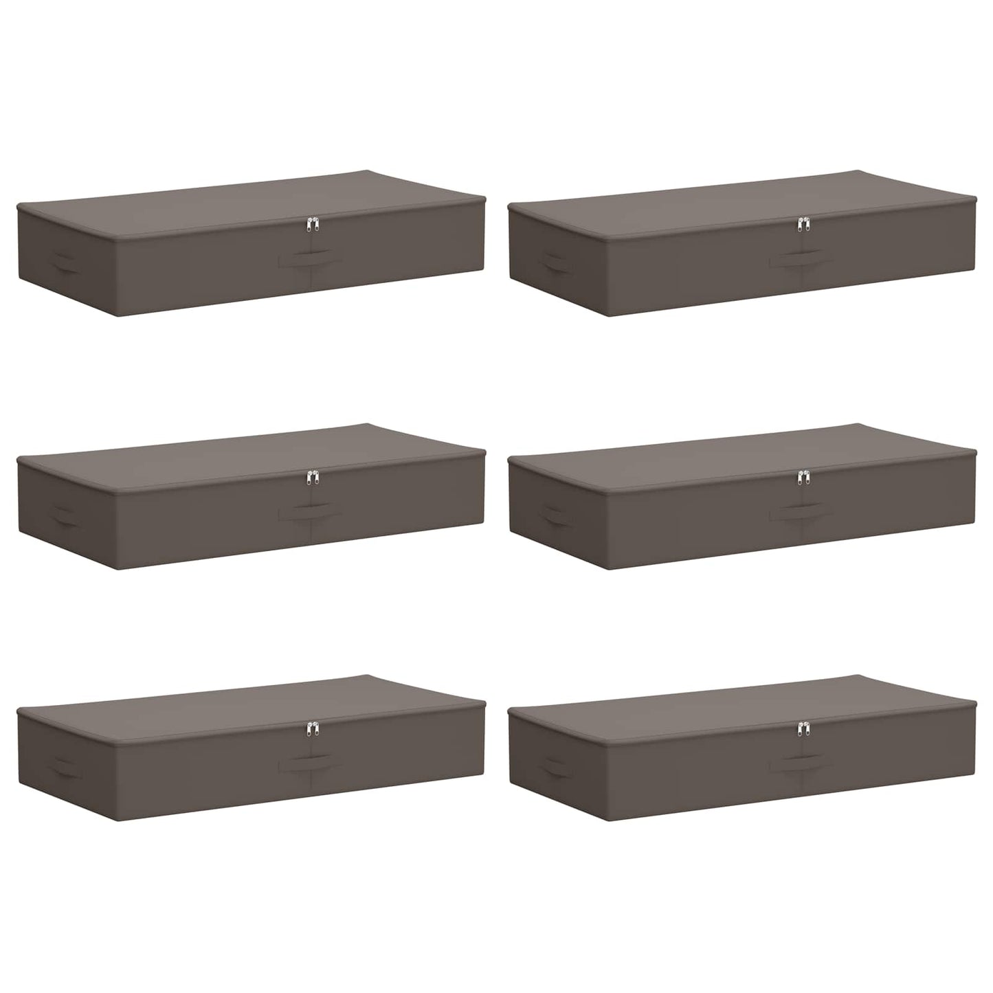 Opbevaringskasse 6 pcs Grå 90 x 48 x 15 cm Ikke-vævet stof