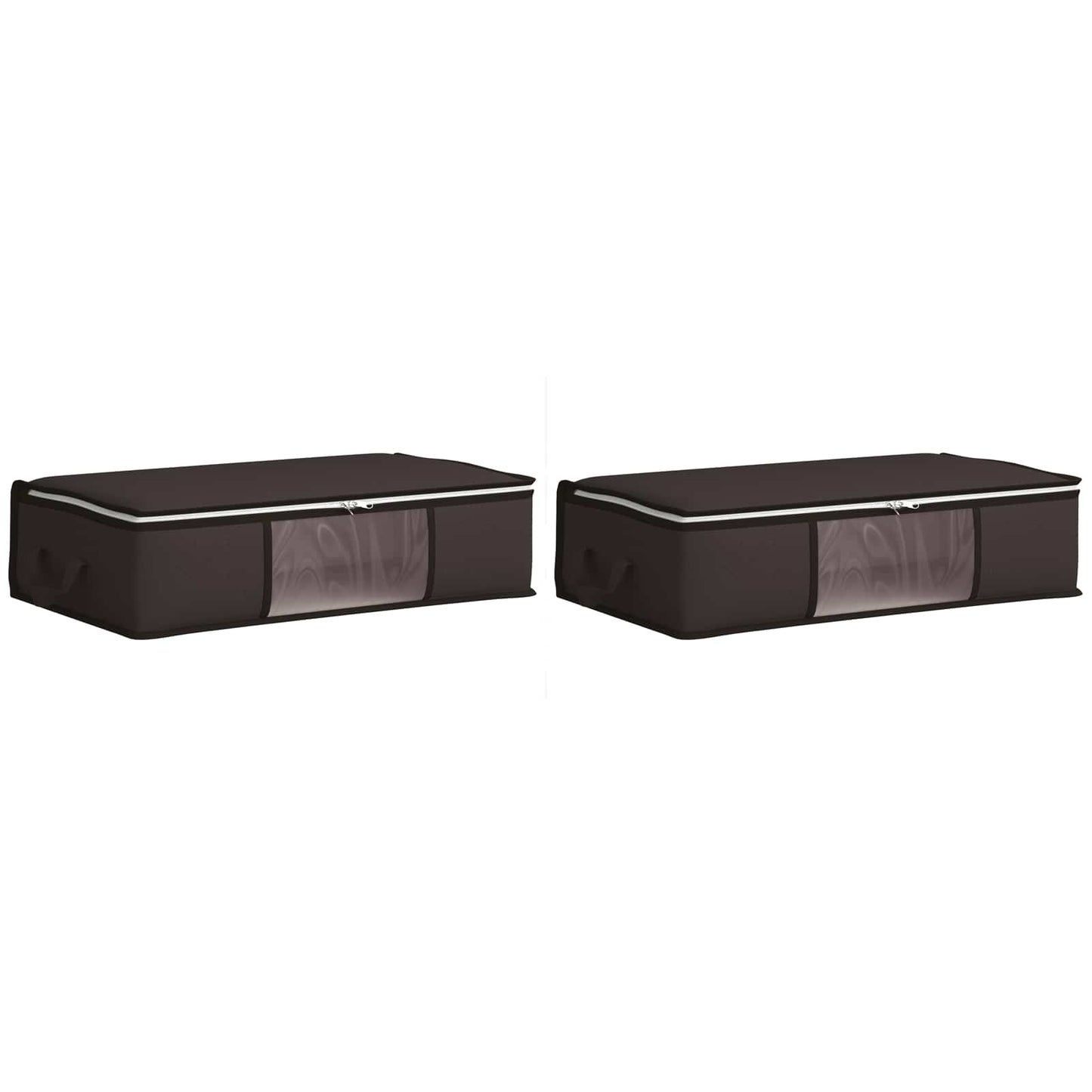 Opbevaringskasse med gennemsigtig sidevindue 2 pcs Antracit