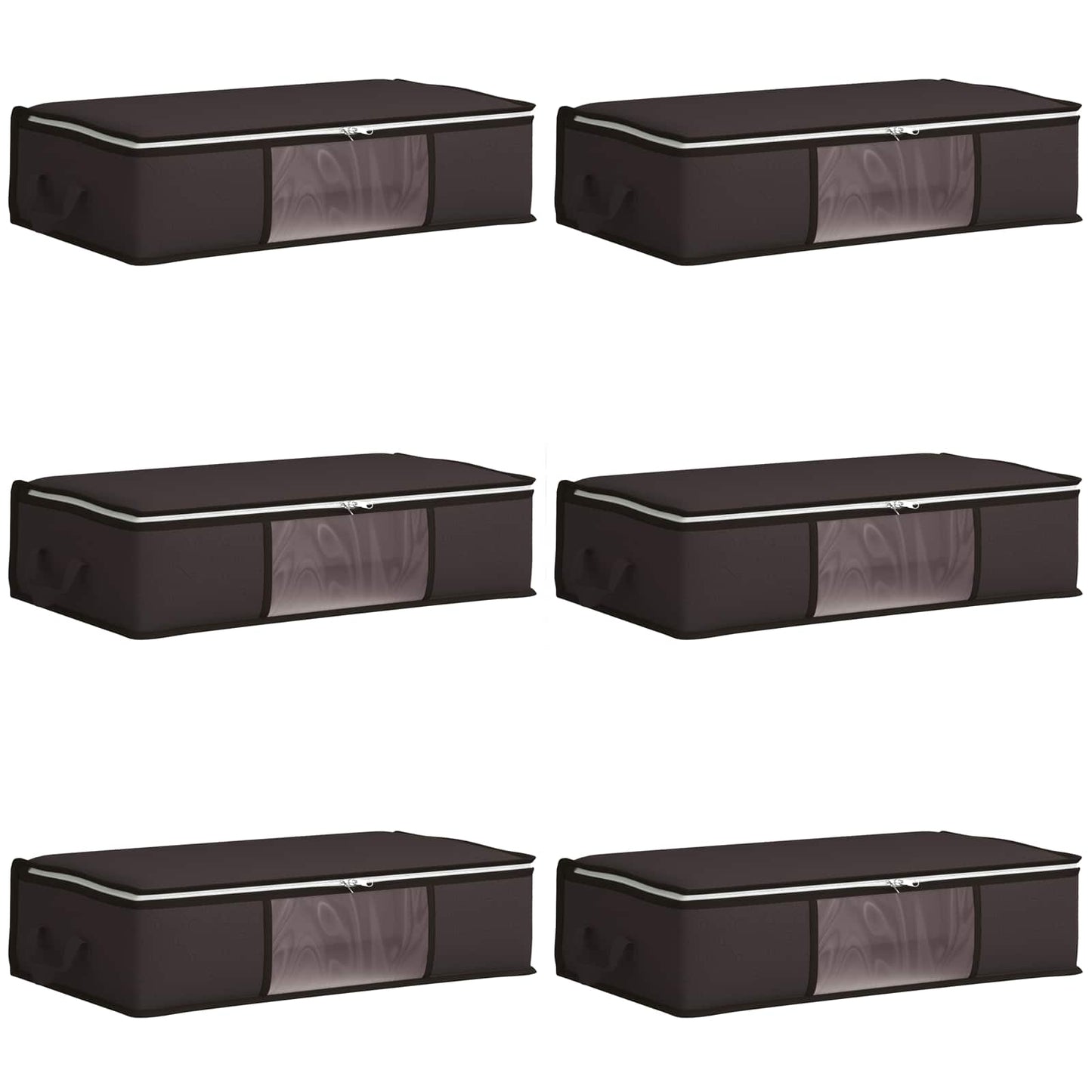 Opbevaringskasse med gennemsigtig sidevindue 6 pcs Antracit