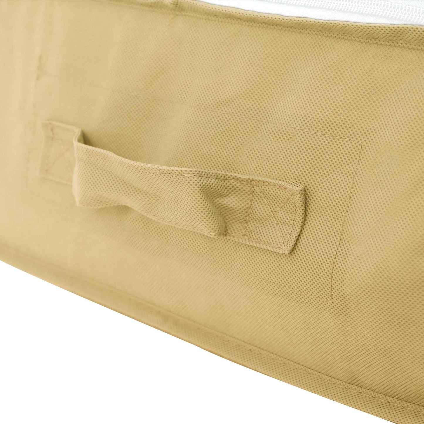 Opbevaringsboks med gennemsigtigt topvindue 2 pcs Cremefarvet