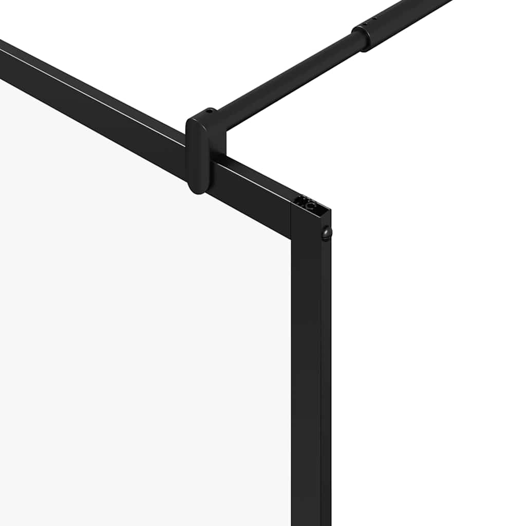 Walk-in brusevæg Sort 80 x 195 x 0.5 cm Glas og Aluminium