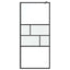 Walk-in brusevæg Sort 90 x 195 x 0,5 cm Glas og Aluminium