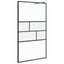 Walk-in brusevæg Sort 115 x 195 x 0,5 cm Glas og Aluminium