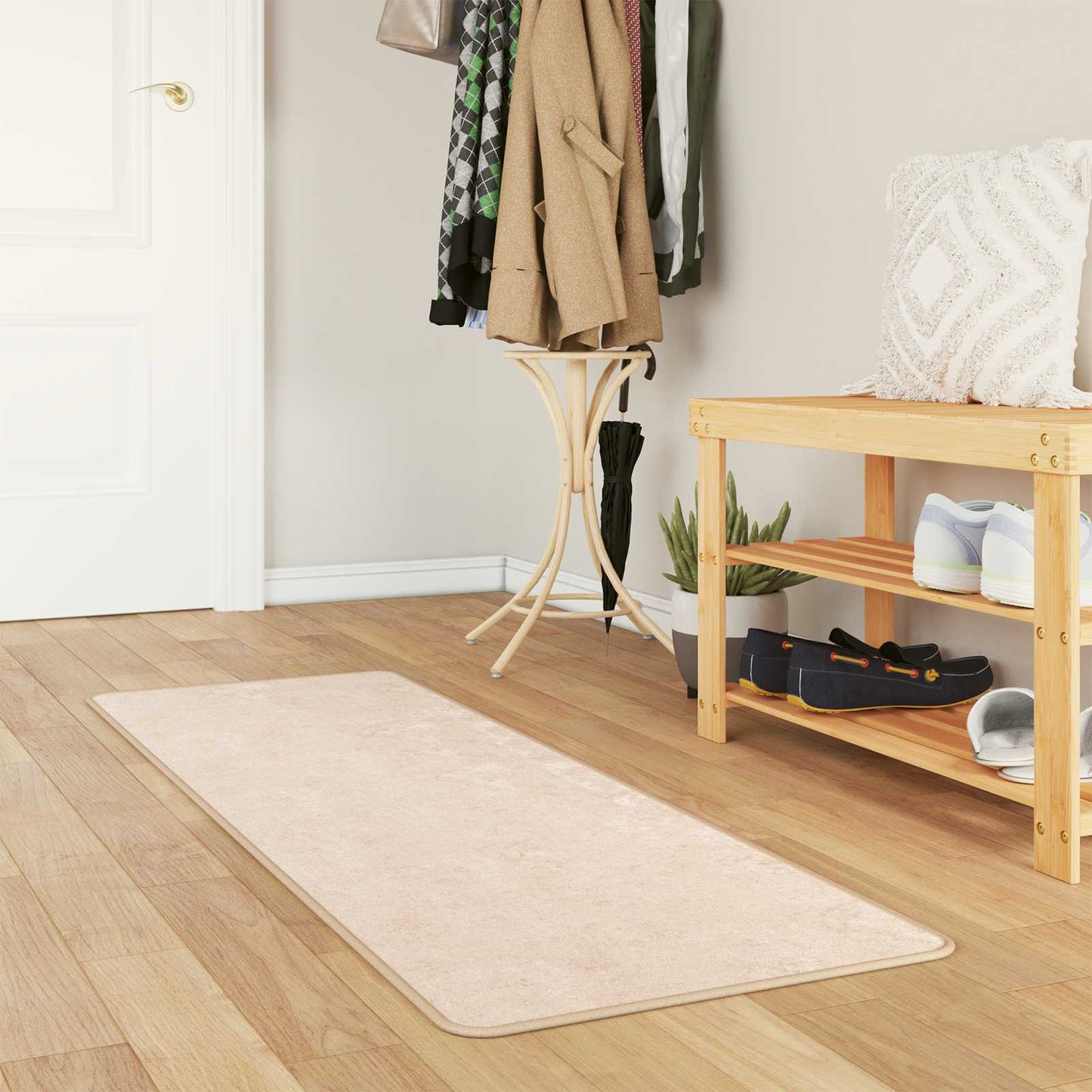 Tæppe Runner MARSA Creme 50 x 200 cm Polyester og PVC