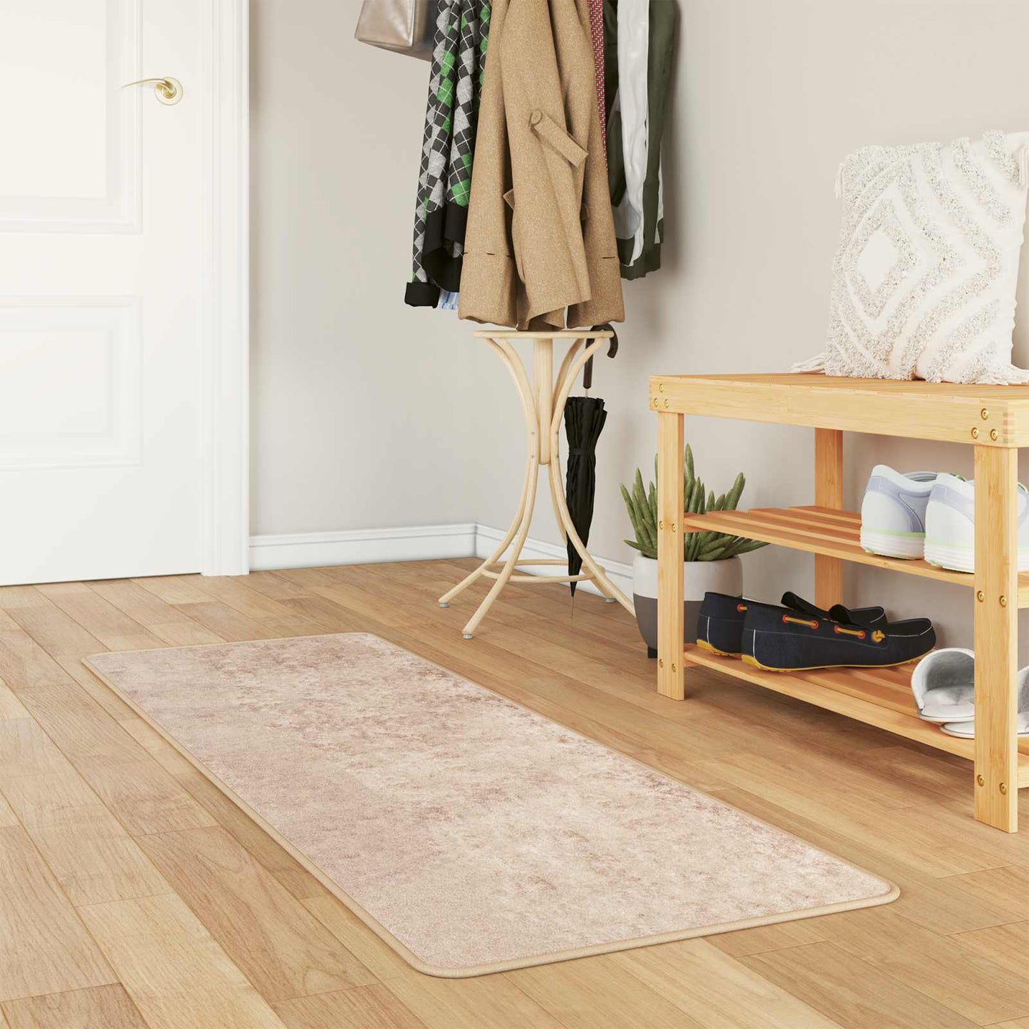 Tæppe Runner MARSA Beige 50 x 100 cm Polyester og PVC