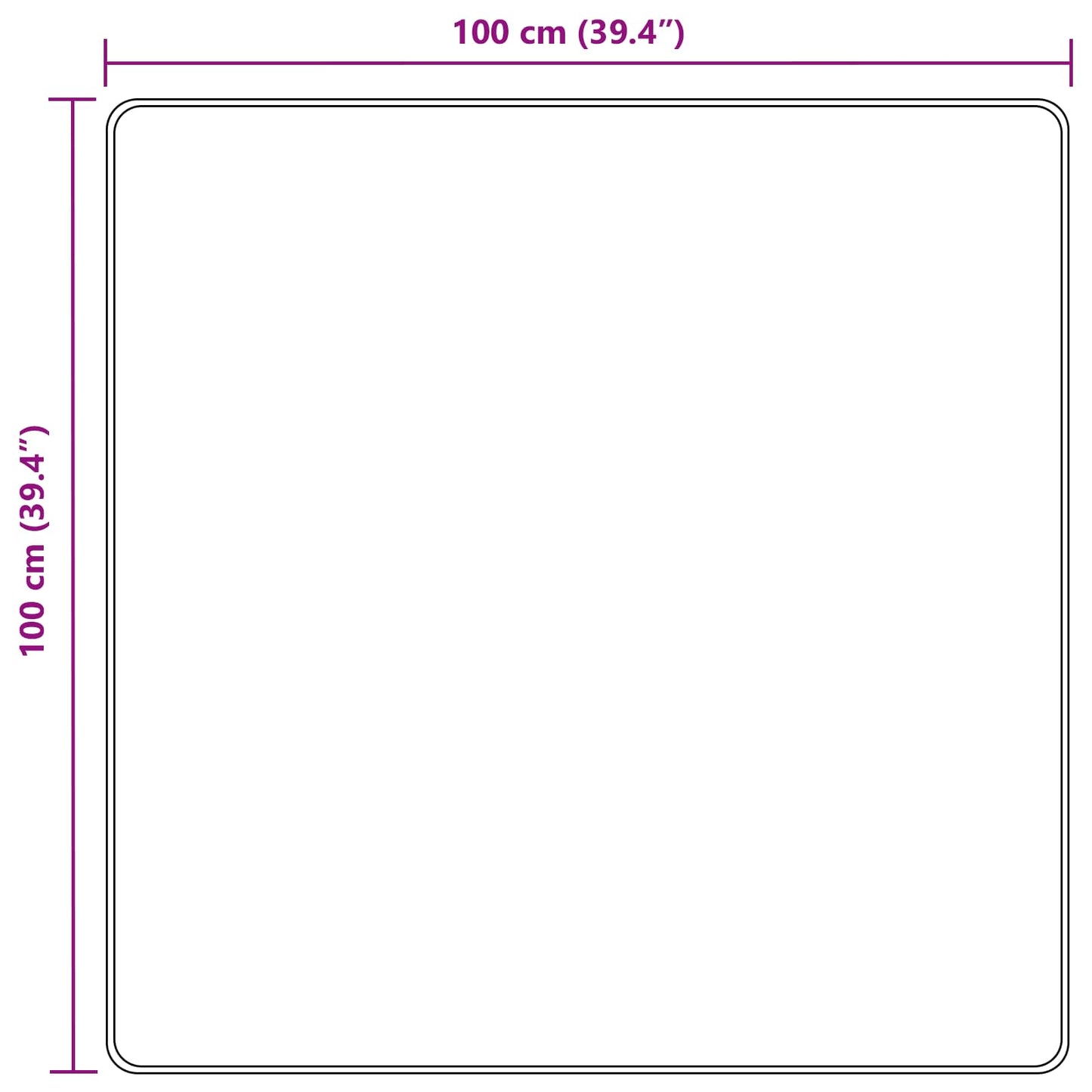 Tæppe Runner MARSA Beige 100 x 100 cm Polyester og PVC