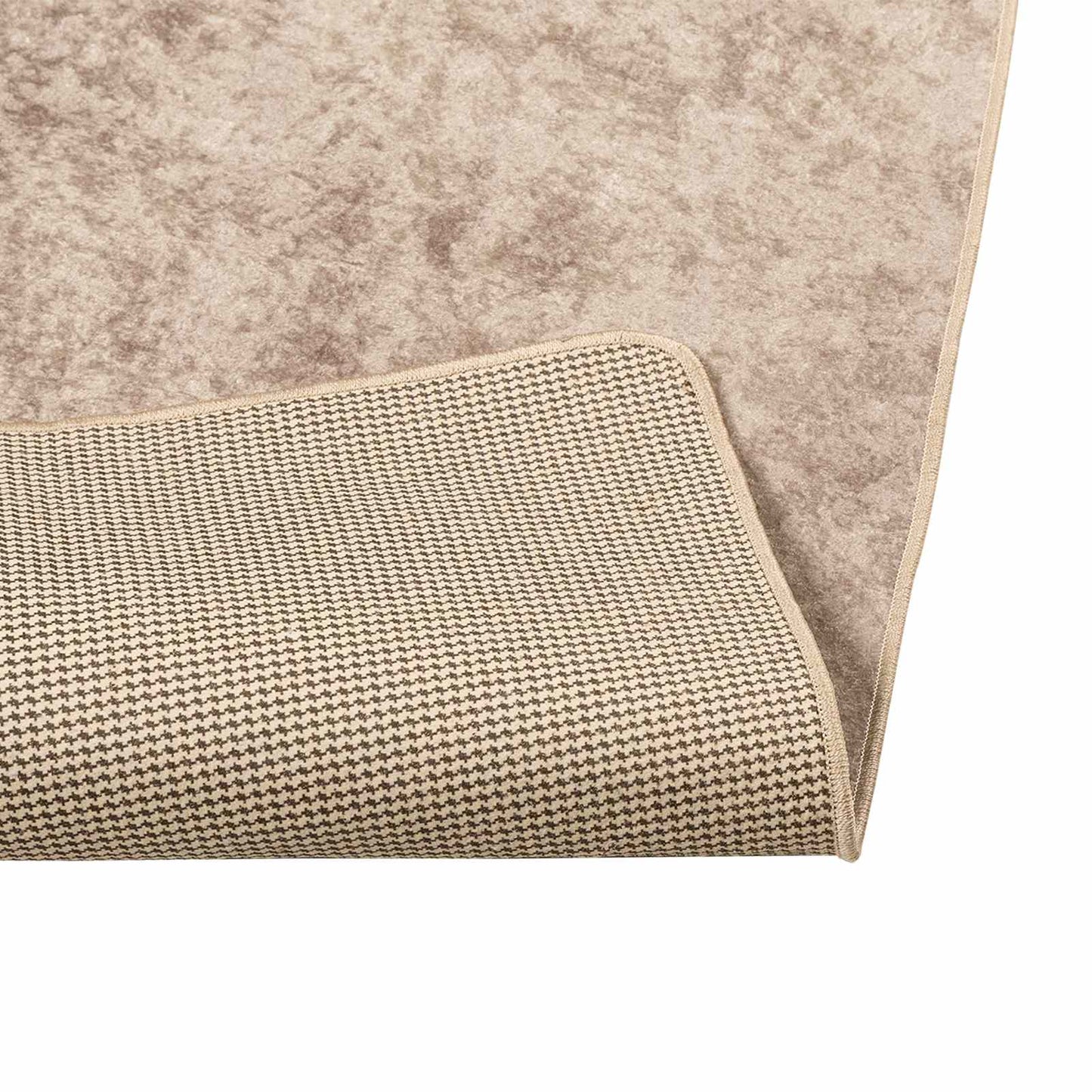 Tæppe Runner MARSA Beige 150 x 230 cm Polyester og PVC