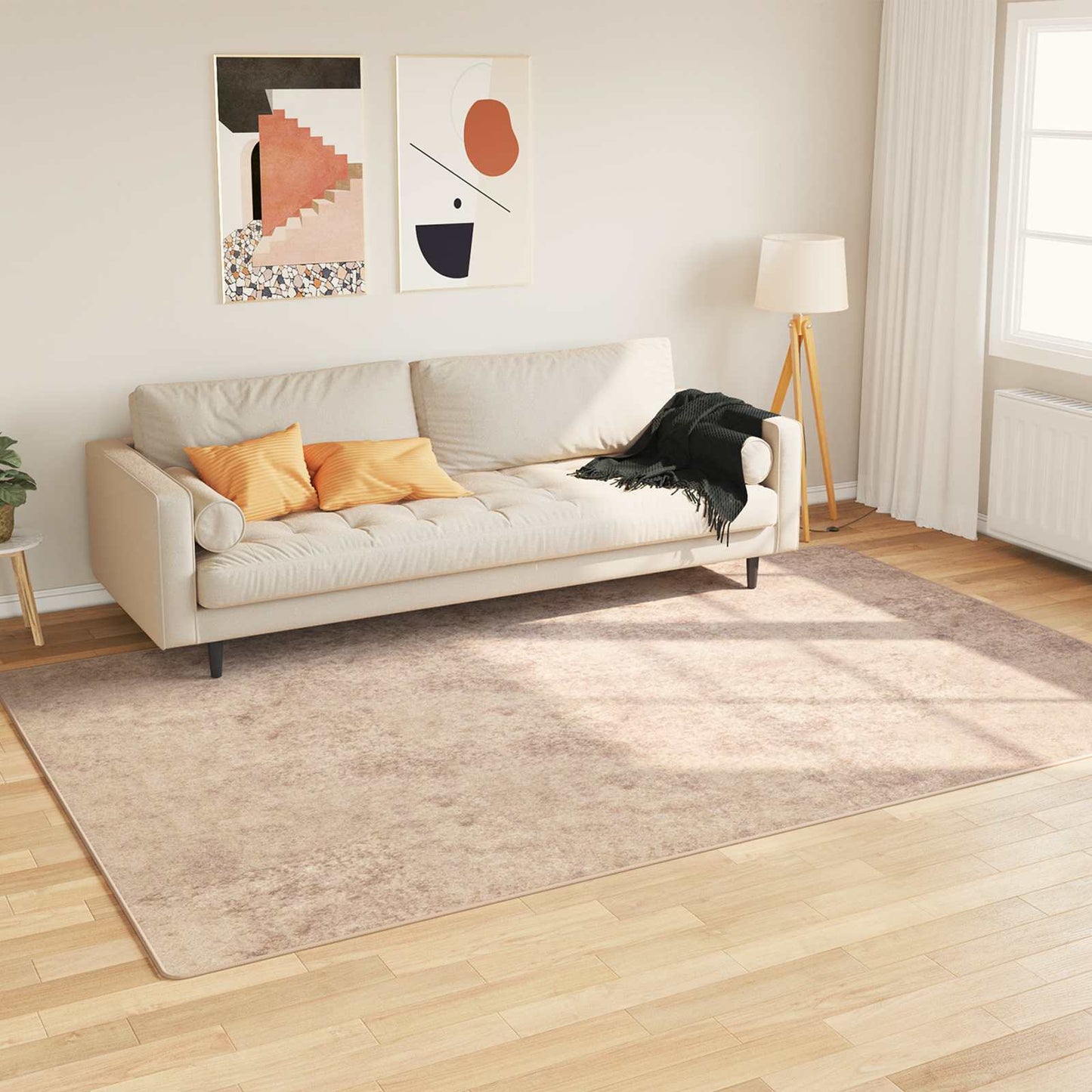 Tæppe Runner MARSA Beige 190 x 300 cm Polyester og PVC